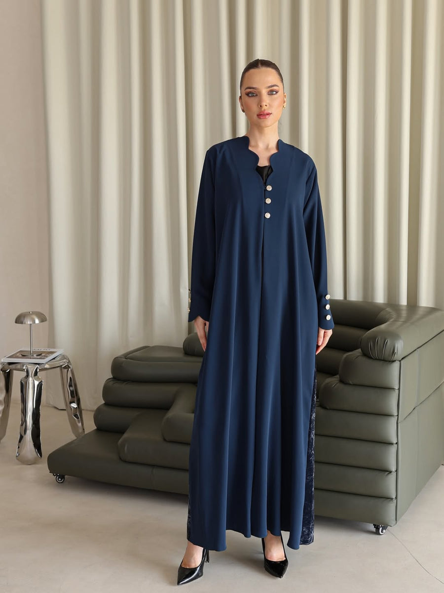 Blue queen abaya