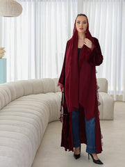 The Red valvet abaya