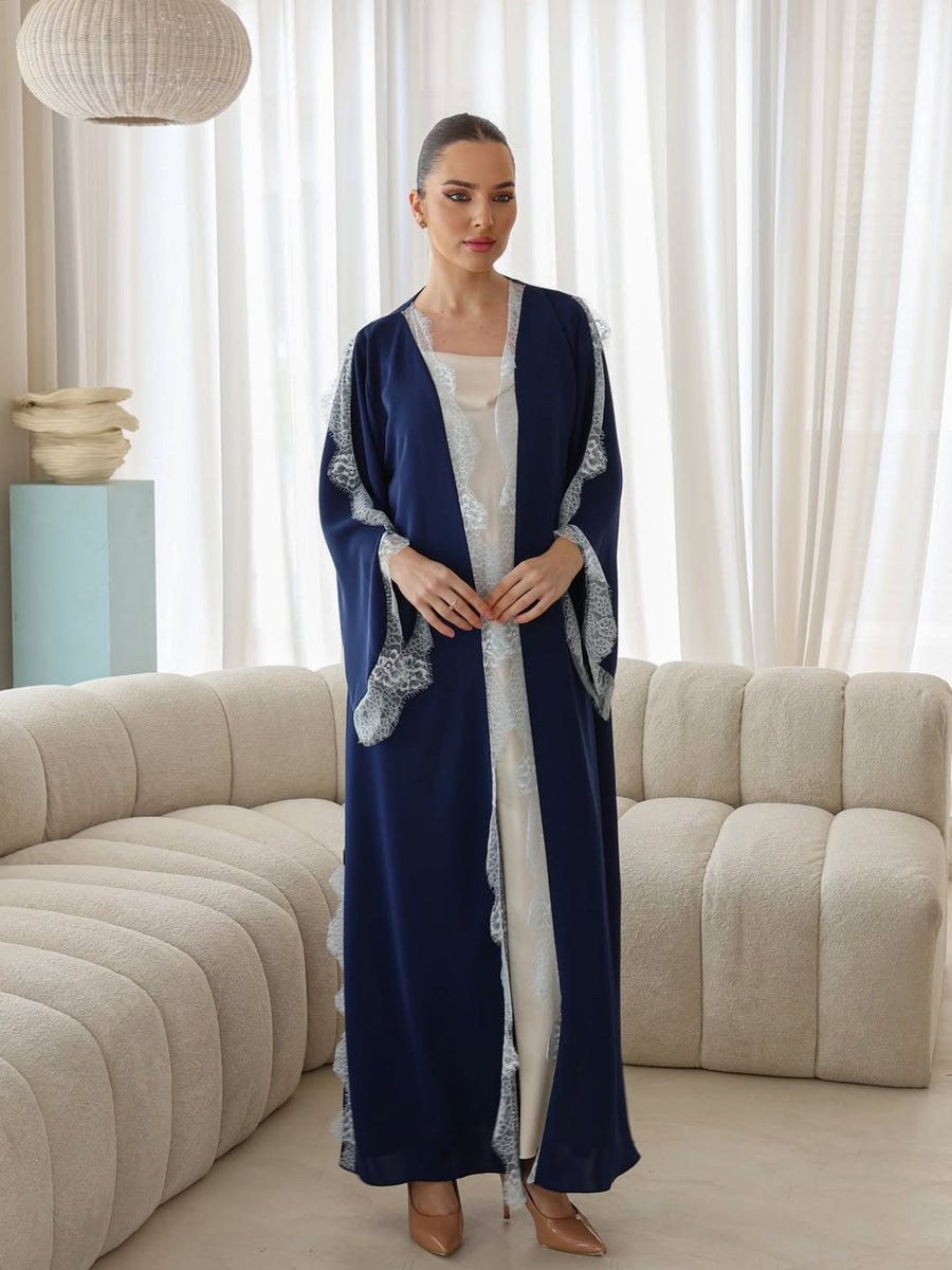 The Blue dantel abaya