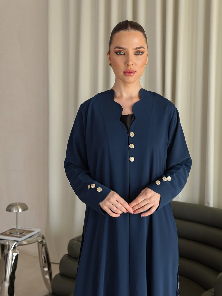 Blue queen abaya