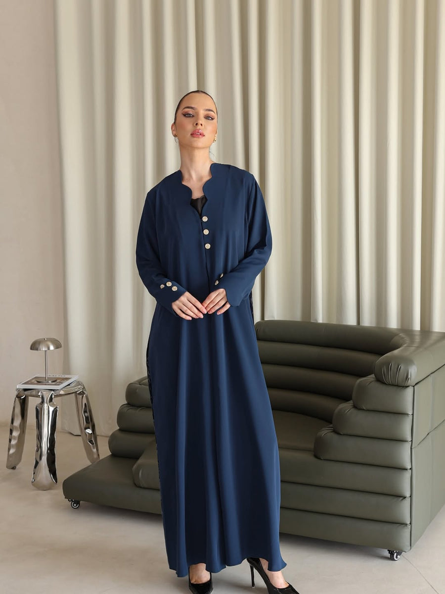 Blue queen abaya