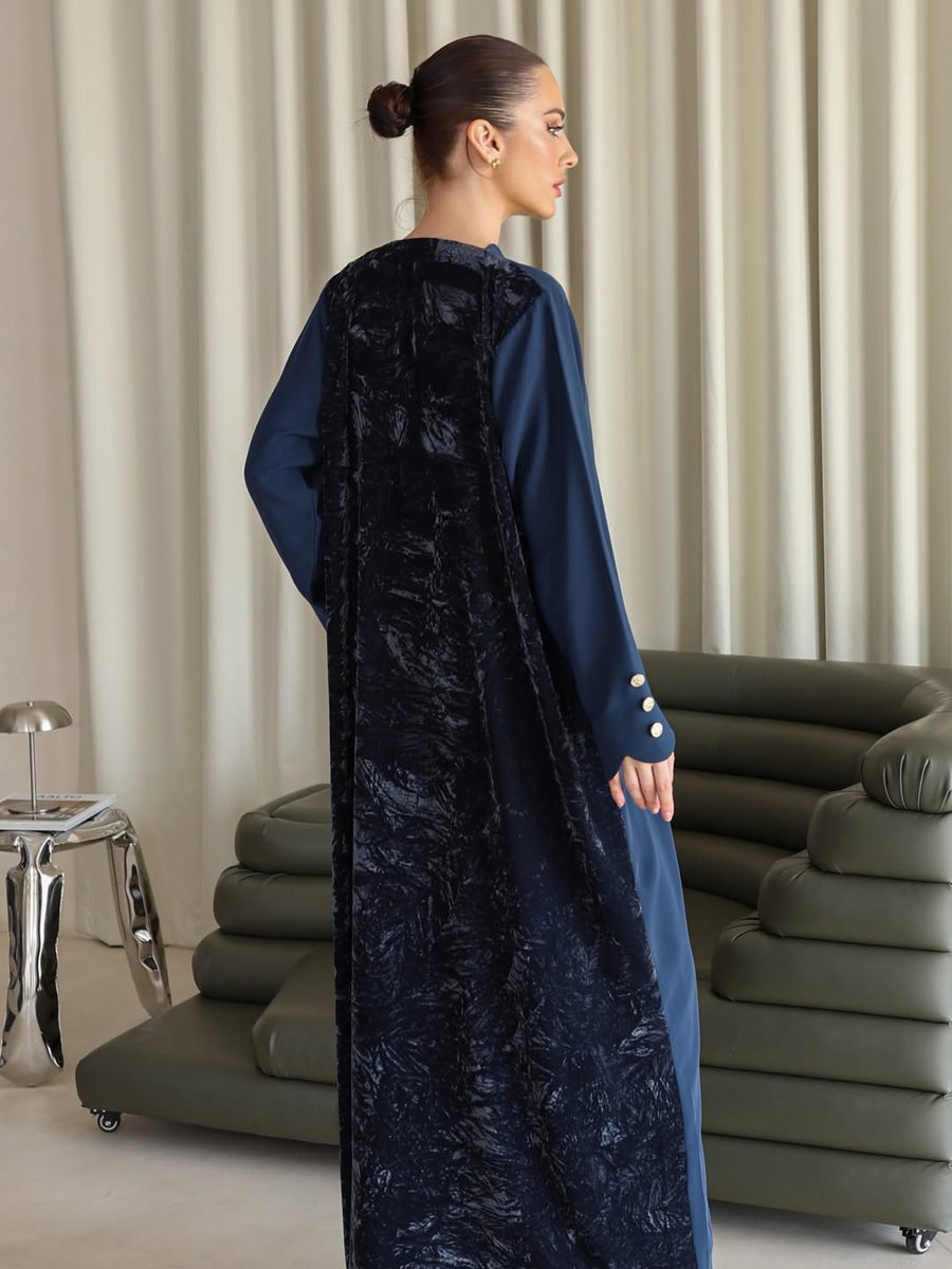 Blue queen abaya