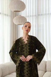 The Olive valvet abaya