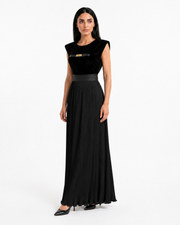 Black velvet cut sleeve