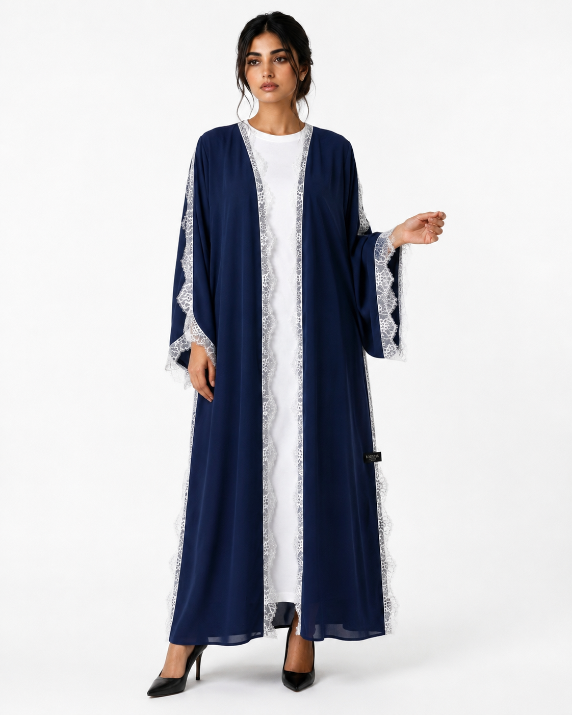 The Blue dantel abaya