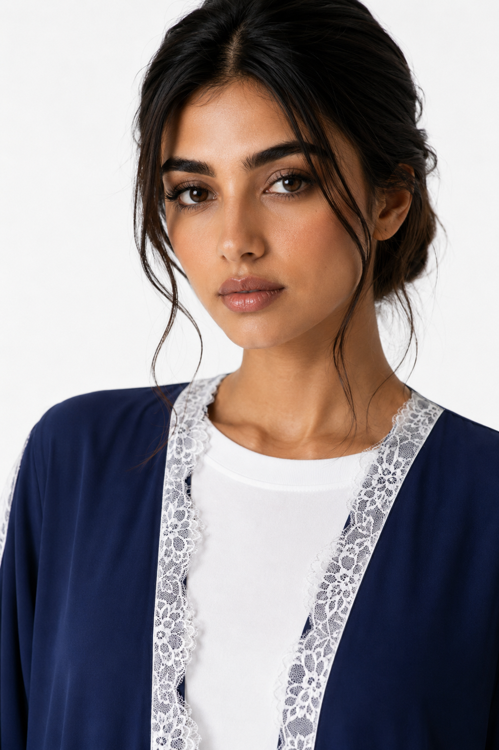 The Blue dantel abaya