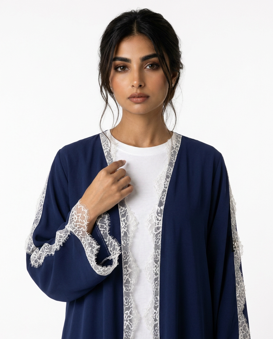 The Blue dantel abaya