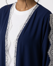 The Blue dantel abaya