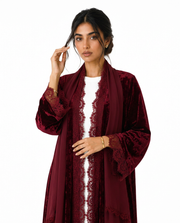 The Red valvet abaya