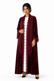The Red valvet abaya