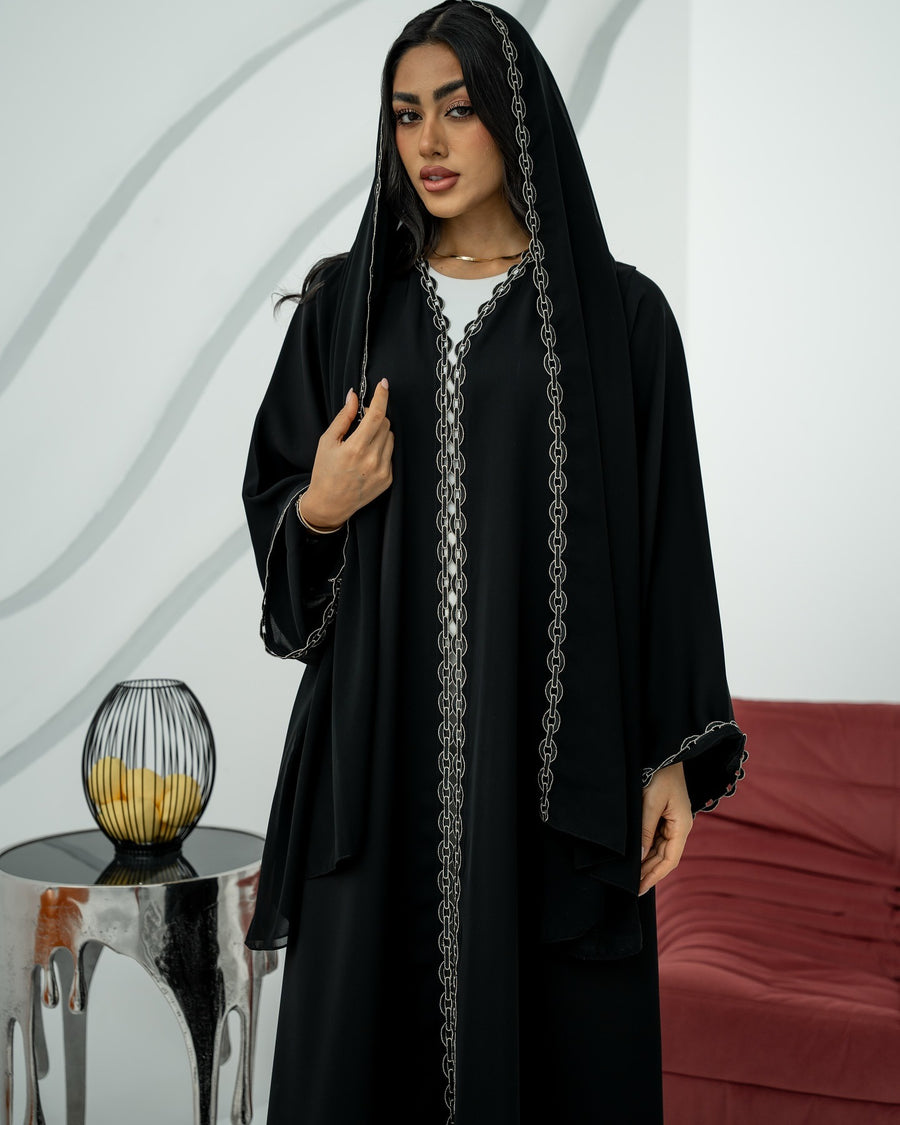 Abaya Story: Sida Abaya – Chain Detailing