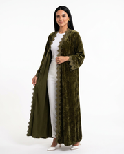 The Olive valvet abaya